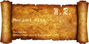 Merjavi Rita névjegykártya